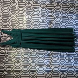 Emerald green full length formal dress